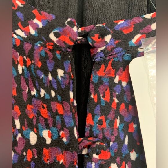 NWT DR2 Daniel Rain multi color long sleeve mini Dress. Size Small - Picture 5 of 9